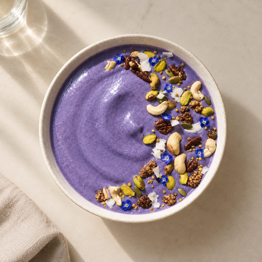 Blue Pea Lemon Yogurt Bowl